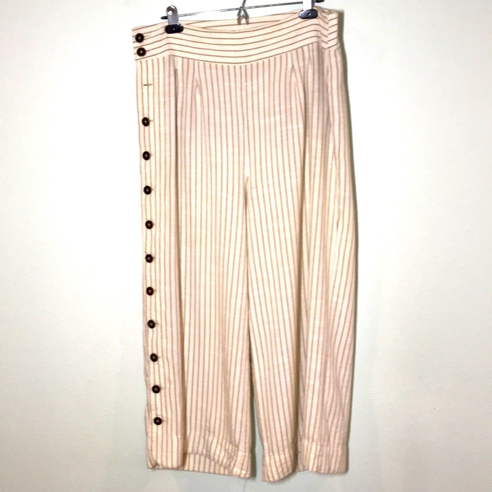 Anthropologie pin stripe gauchos